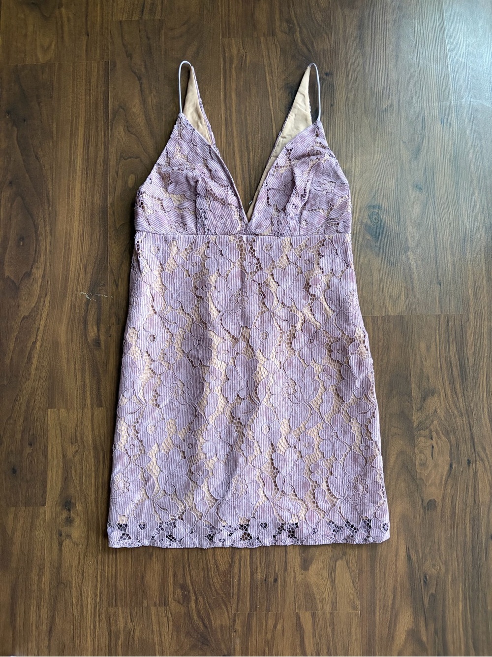 Free People Lilac Lace Slip Dress